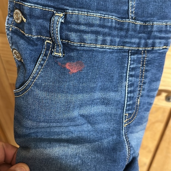 Jordache Womens Juniors Blue Denim Bibbed Overalls - Picture 4 of 5